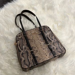 Hugo Boss brown snakeskin purse with gold hardware 🐍